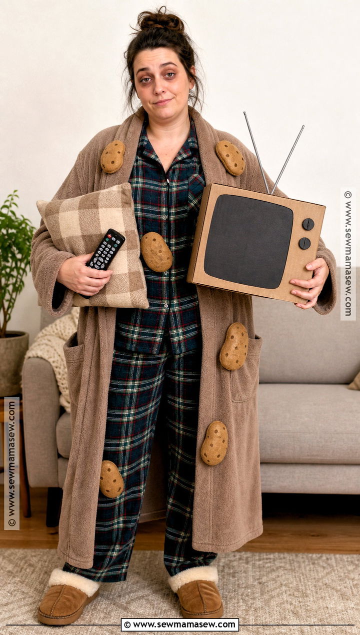 Couch Potato Costume With Pajamas - 30 lazy costume ideas