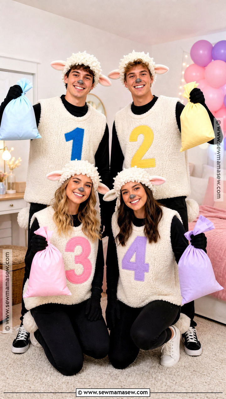 Counting Sheep Group Costume - 30 lamb halloween costume ideas