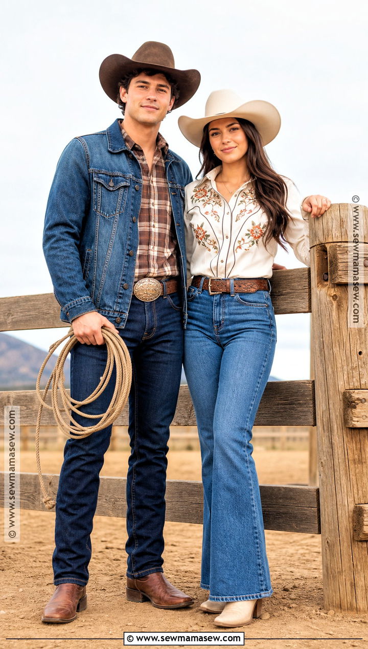 Country Couple Cowboy And Cowgirl Costume - 30 Country Halloween Costumes