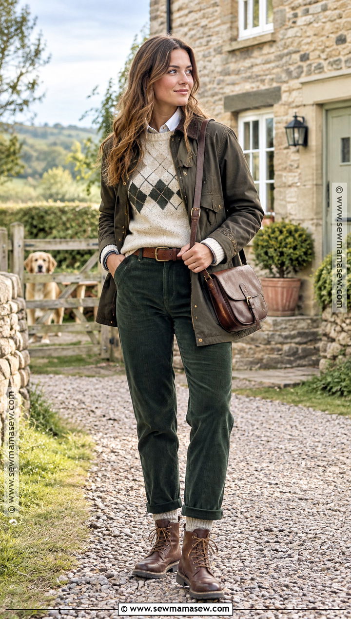 Country Knit and Corduroy Pants Outfit - 15 fall 2026 style ideas for women