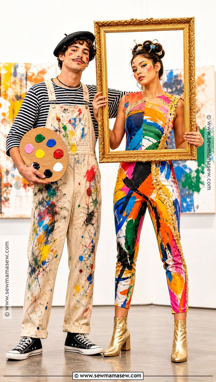 Couple Artist And Masterpiece Costume - 30 couples halloween costume funny ideas