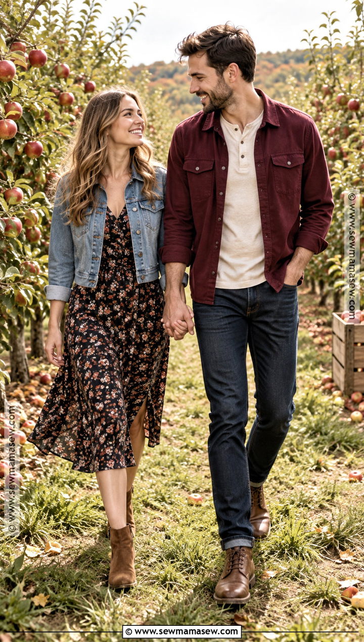 Couple Autumn Outfit For An Apple Orchard - 20 couple autumn outfit ideas