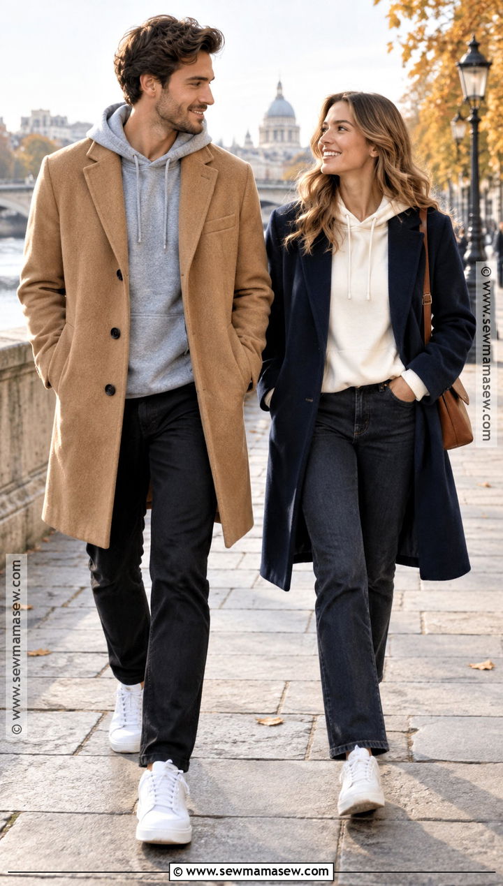 Couple Autumn Outfit With Hoodies And Coats - 20 couple autumn outfit ideas