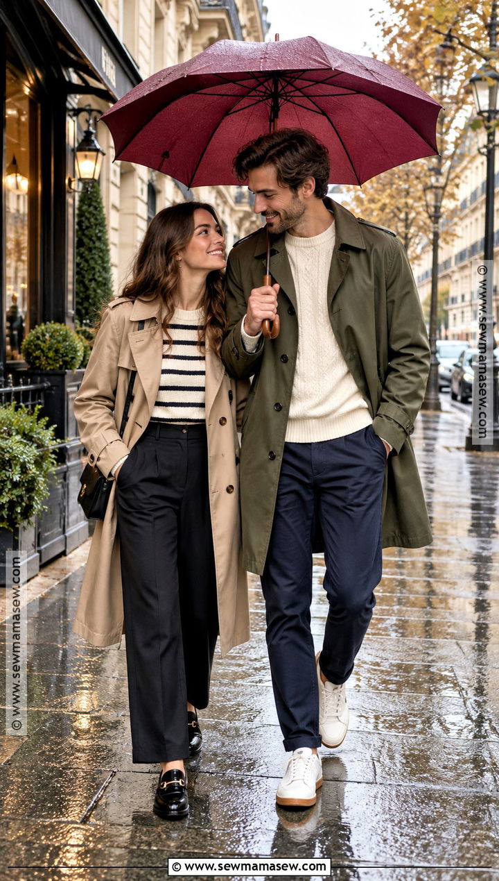 Couple Autumn Outfit With Trench Coats - 20 couple autumn outfit ideas