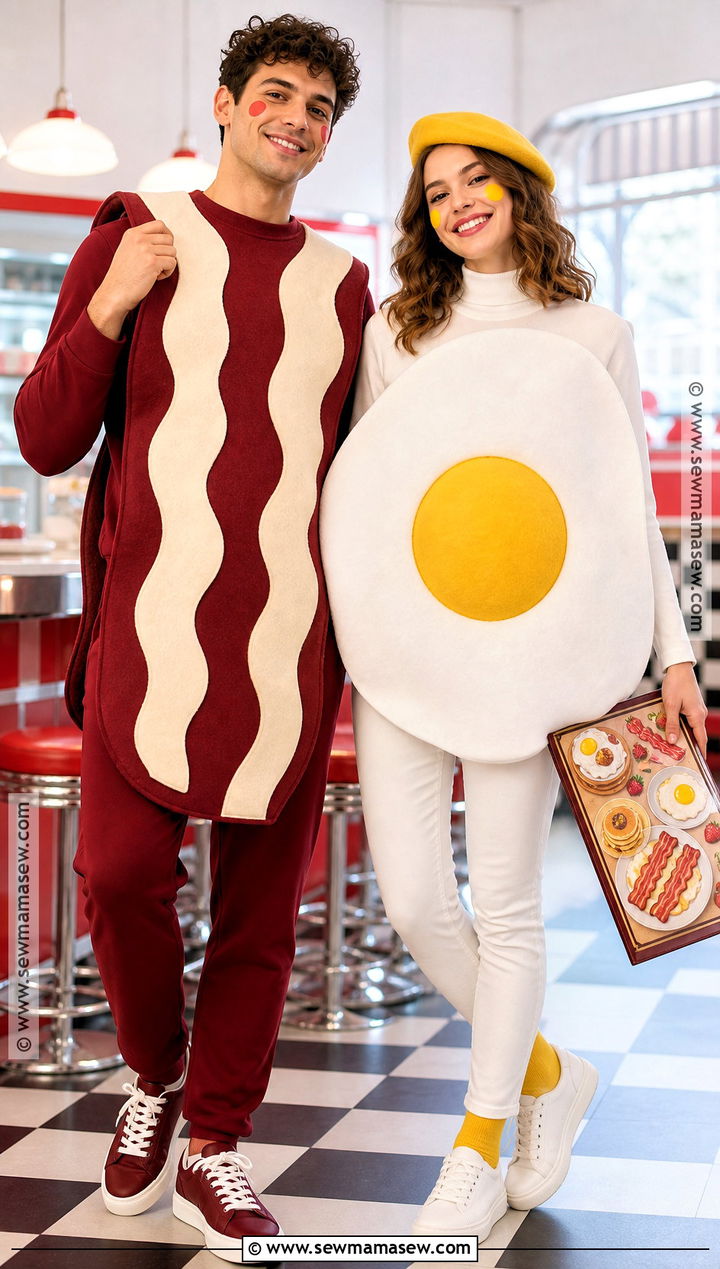 Couple Bacon And Egg Costume - 30 couples halloween costume funny ideas