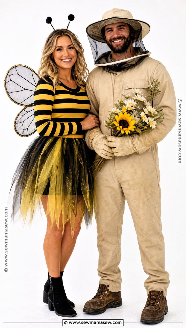 Couple Bee And Beekeeper Costume - 35 cute couples costumes for halloween
