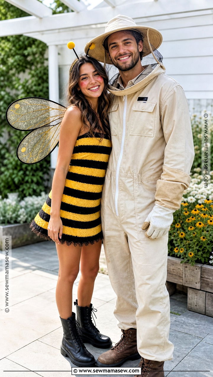 Couple Bee And Beekeeper Costume - 45 cute couple halloween costumes
