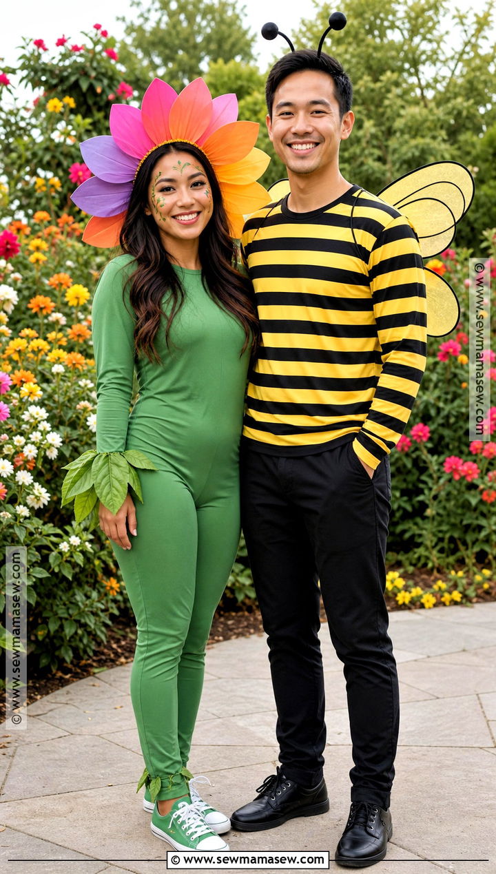 Couple Bee And Flower Costume - 40 Flower Costume Ideas