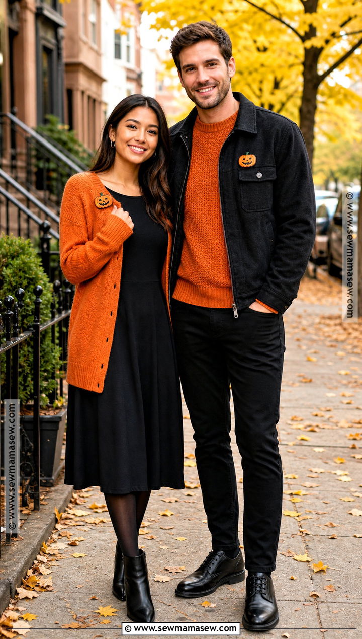 Couple Black And Orange Halloween Outfits - 50 halloween outfits