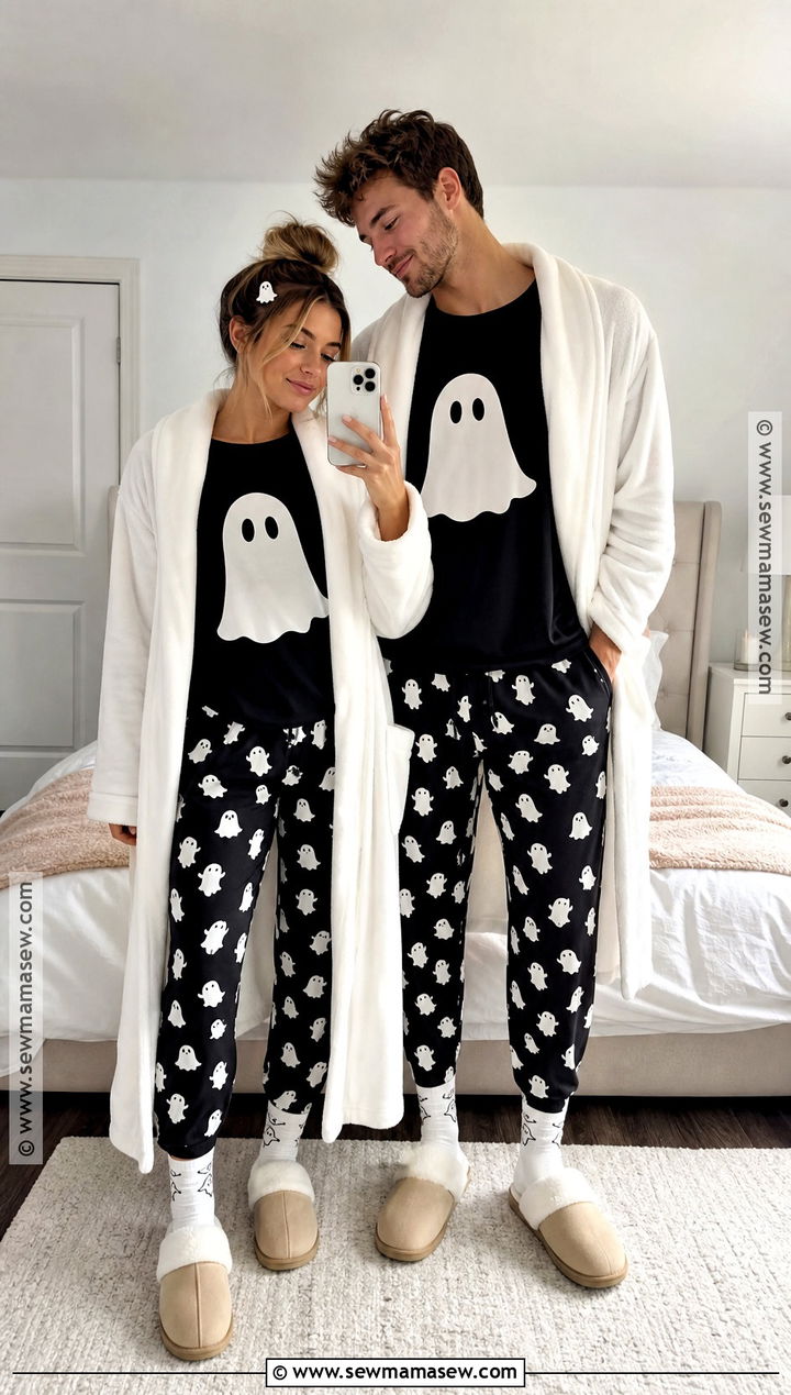 Couple Boo Halloween PJs - 30 matching halloween pjs ideas