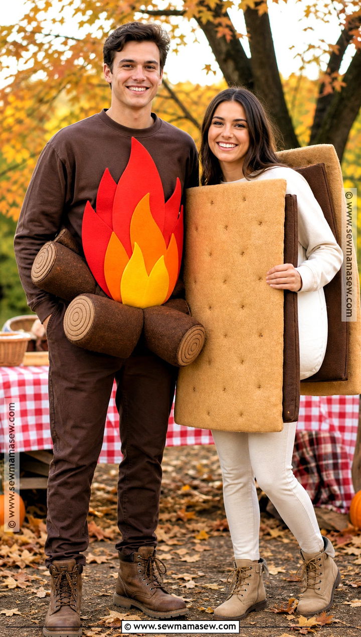 Couple Campfire And Smore Costume - 45 cute couple halloween costumes