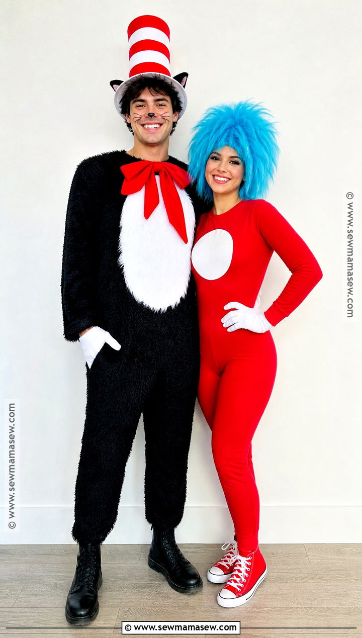 Couple Cat In The Hat And Thing 1 Costume - 40 cat in the hat costume ideas