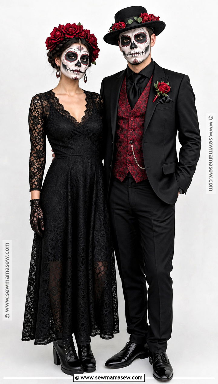 Couple Catrina And Catrin Outfit - 35 day of the dead outfit ideas