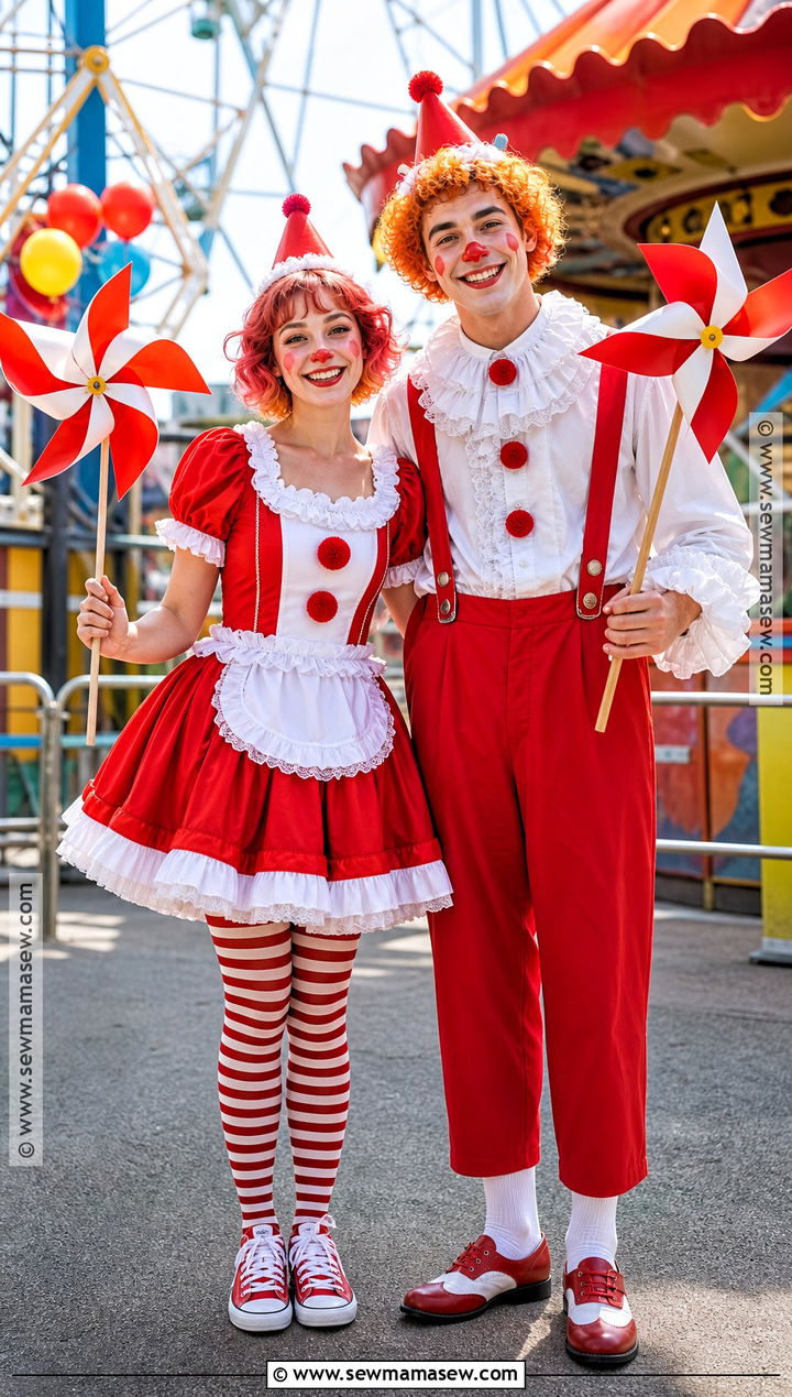 Couple Clown Costume - 35 clown costume inspo ideas