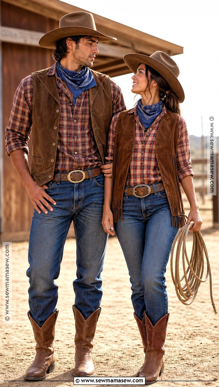 Couple Cowboy And Cowgirl Costume - 45 cute couple halloween costumes
