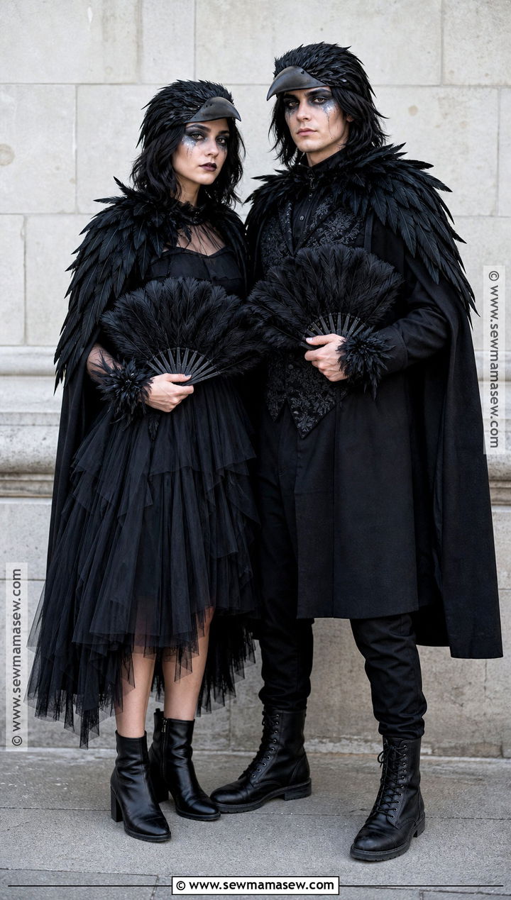 Couple Crow Costume - 30 heidi klum halloween costumes