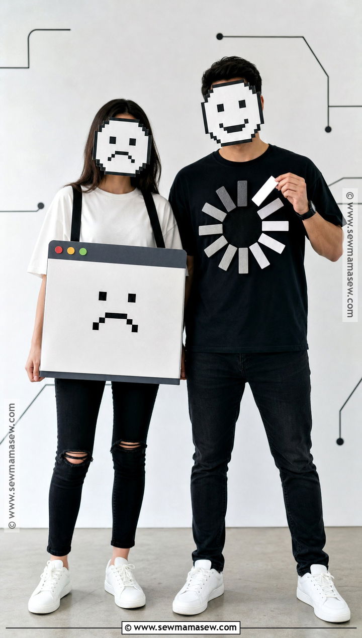 Couple Error And Loading Costume - 30 couples halloween costume funny ideas