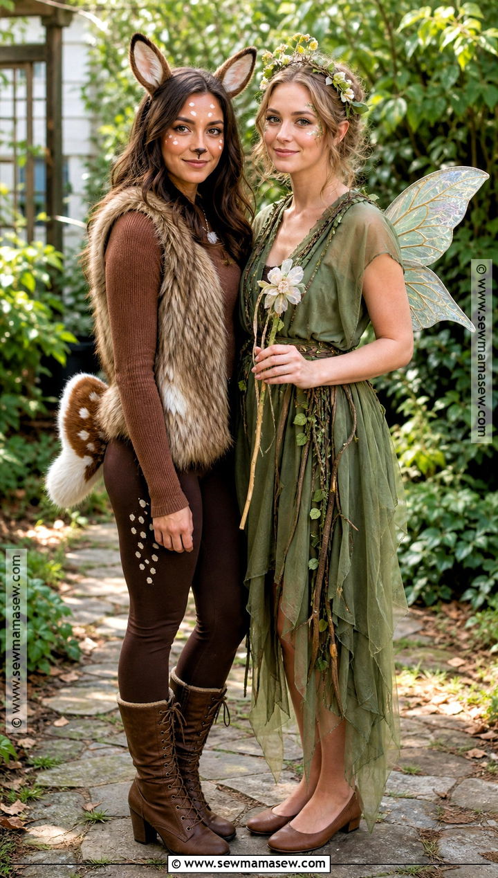 Couple Fawn And Woodland Fairy Costume - 30 fawn halloween costume ideas