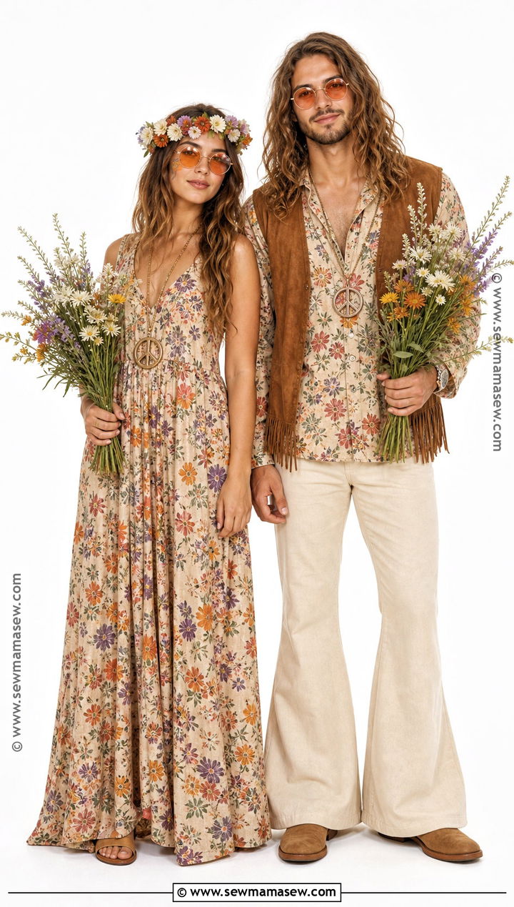 Couple Flower Child Hippie Costume - 45 hippie costume ideas