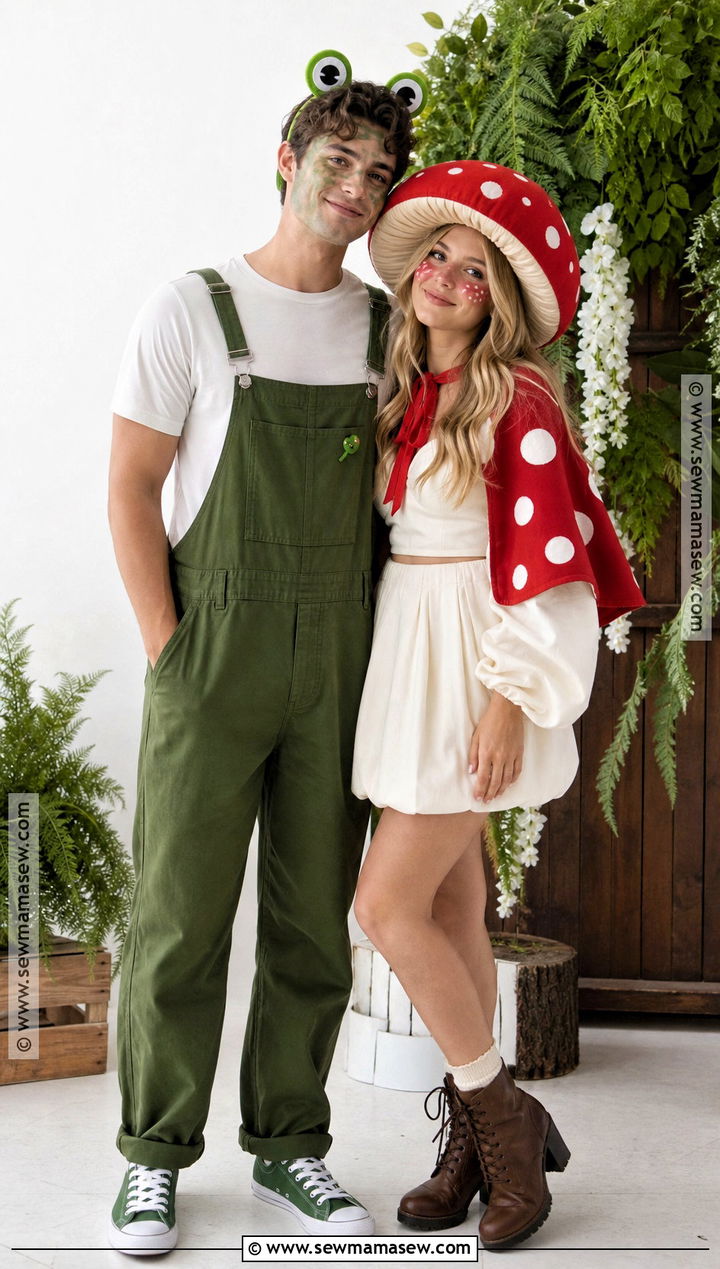 Couple Frog And Mushroom Costume - 45 cute couple halloween costumes