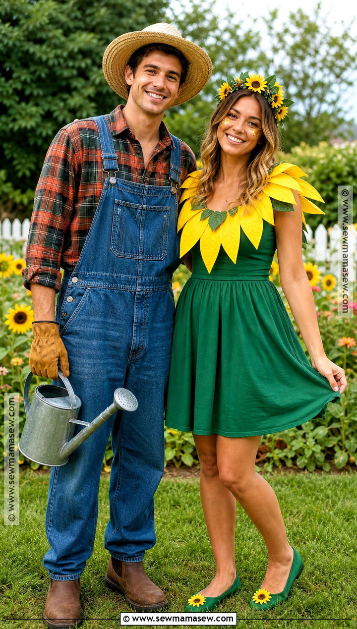 Couple Gardener And Sunflower Costume - 40 unique costumes