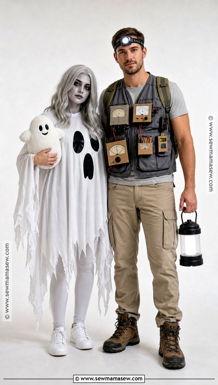 Couple Ghost And Ghost Hunter Costume - 30 ghost clothes