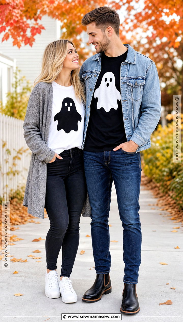 Couple Ghost Halloween Shirt Outfit - 40 halloween shirts