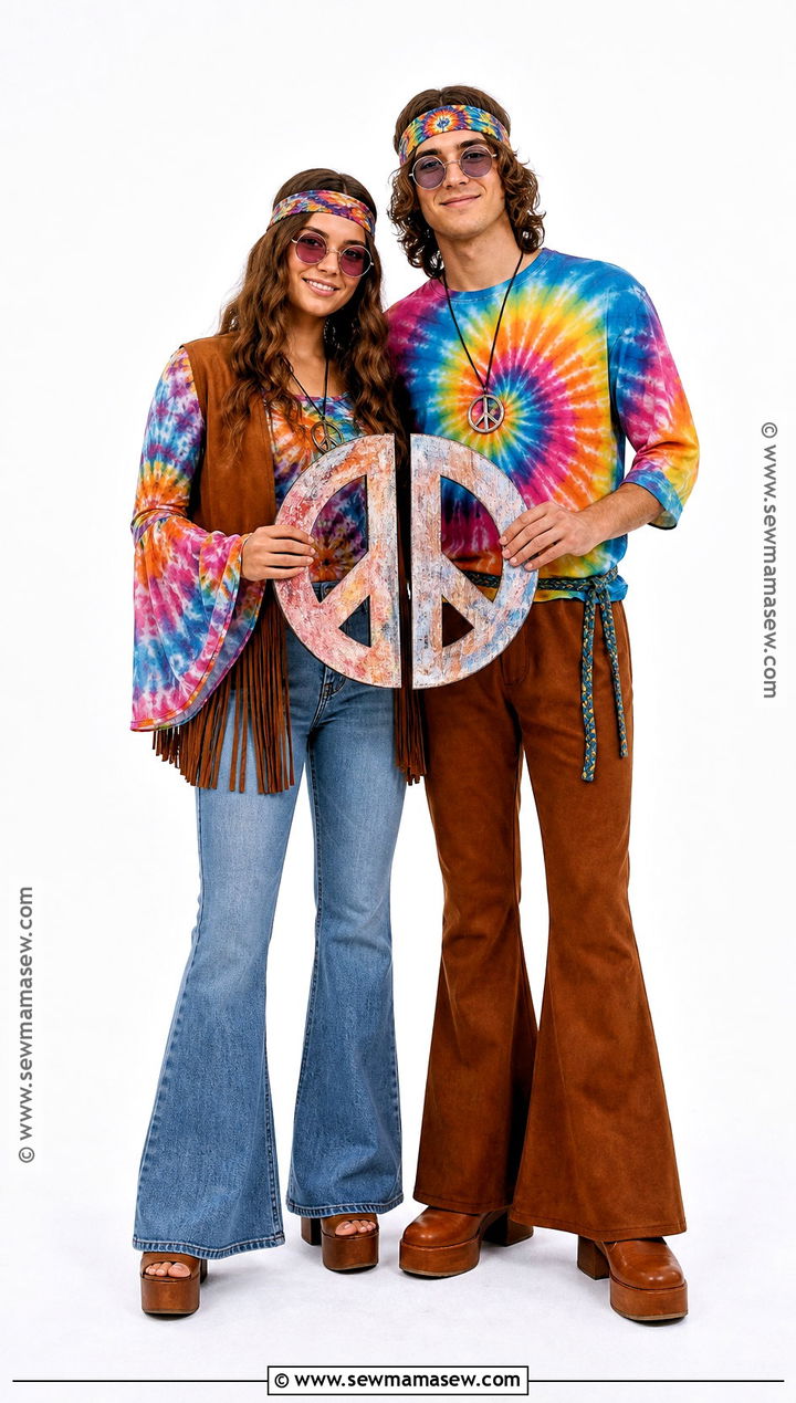 Couple Hippie Costume With Matching Tie Dye - 45 hippie costume ideas