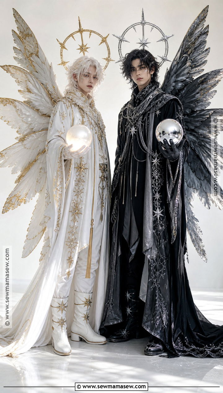 Couple Light And Shadow Seraphim Costume - 30 Seraphim Costume Ideas