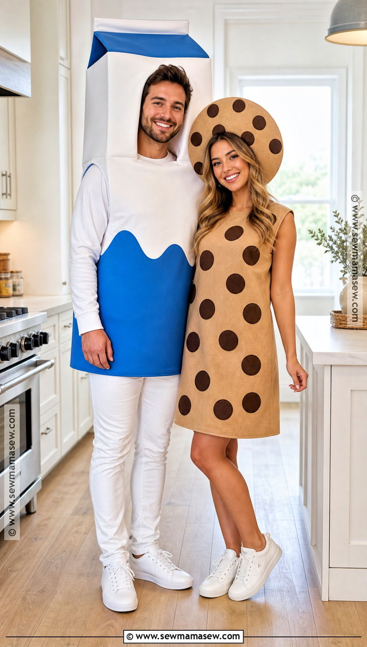 Couple Milk And Cookies Costume - 45 cute couple halloween costumes