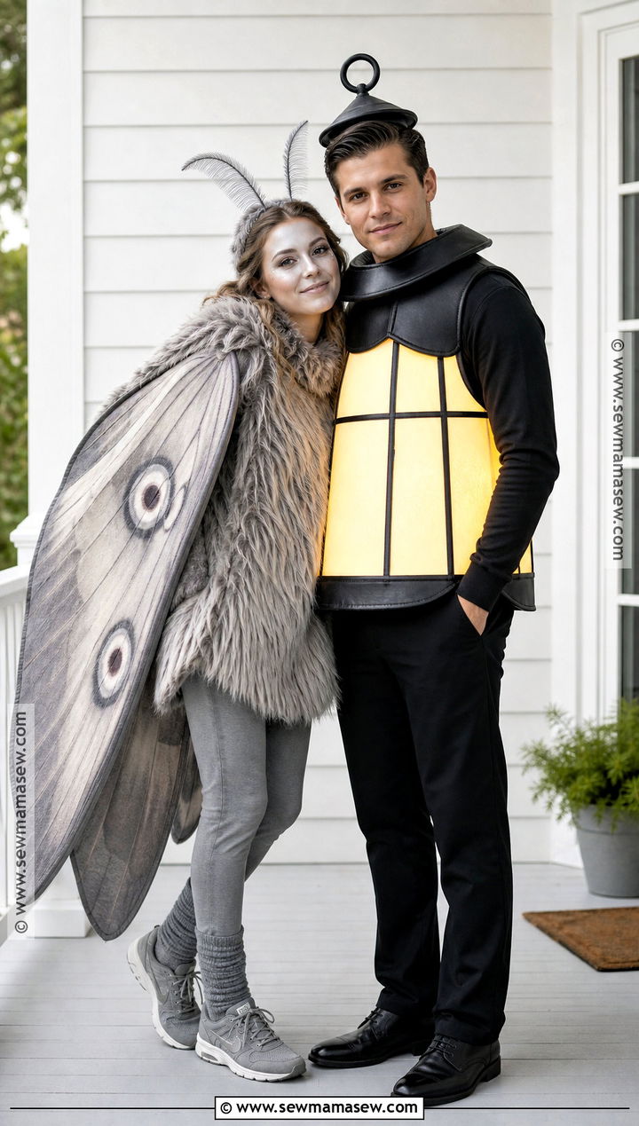 Couple Moth And Porch Light Costume - 30 couples halloween costume funny ideas