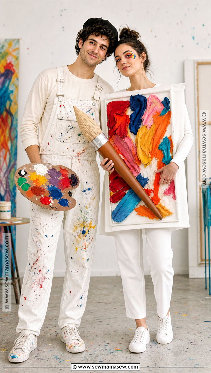 Couple Painter And Canvas Costume - 40 unique costumes