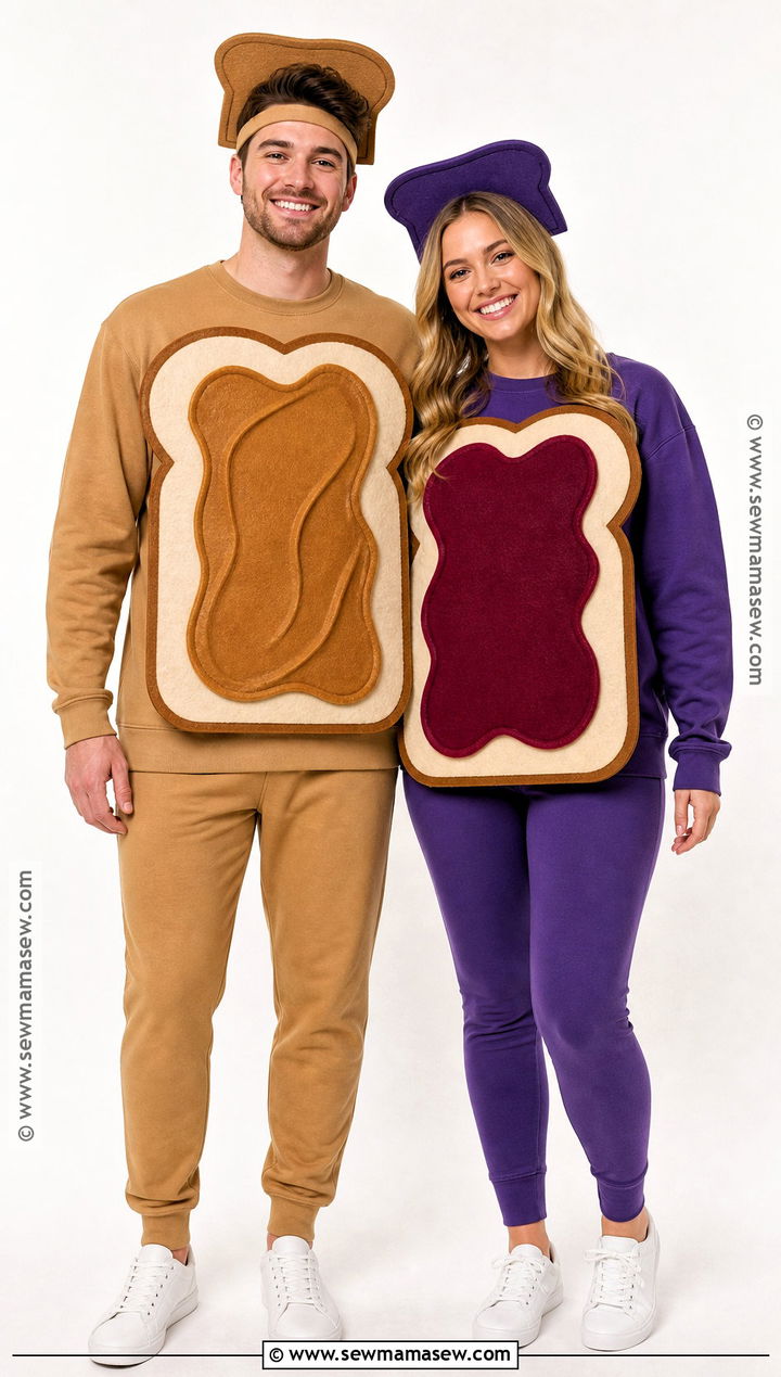 Couple Peanut Butter And Jelly Costume - 45 cute couple halloween costumes