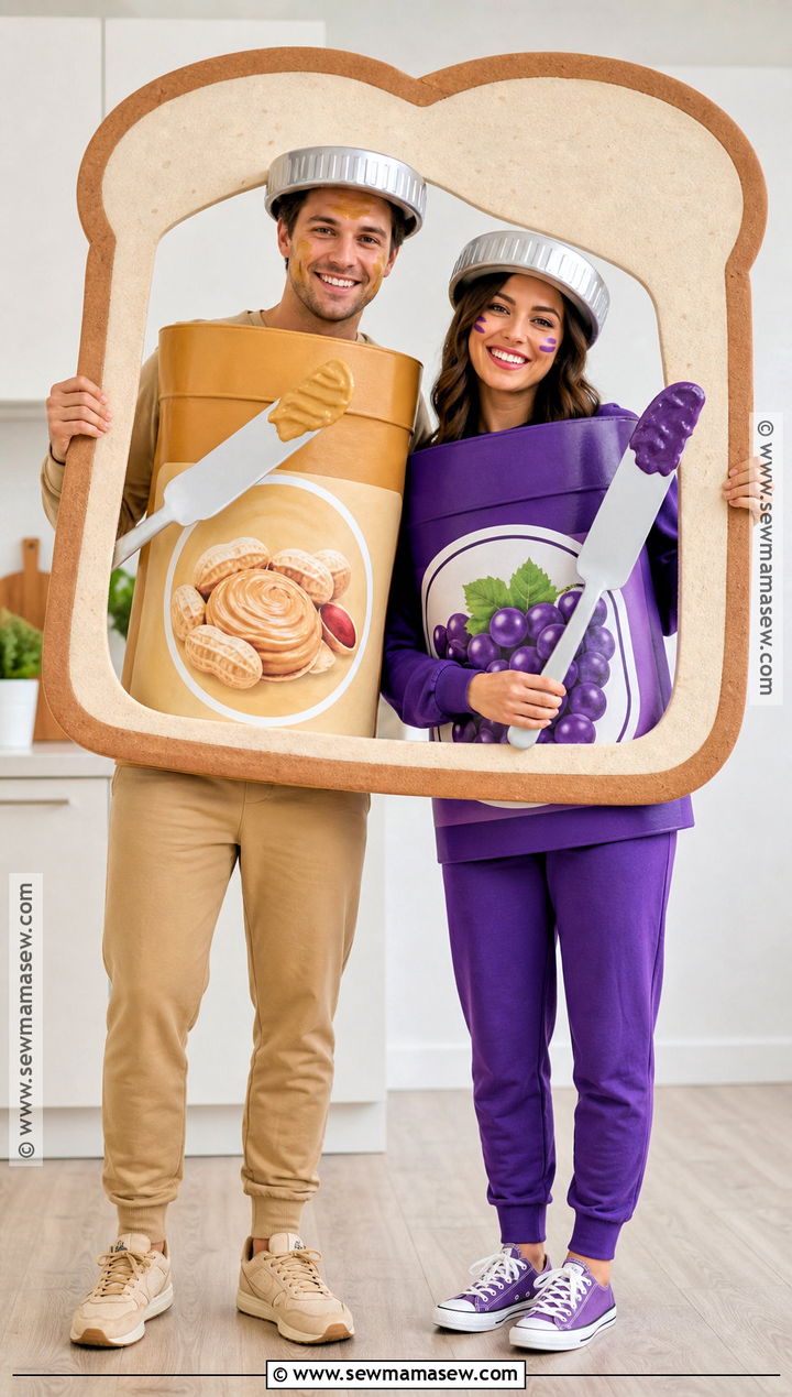 Couple Peanut Butter And Jelly Costume - 30 couples halloween costume funny ideas