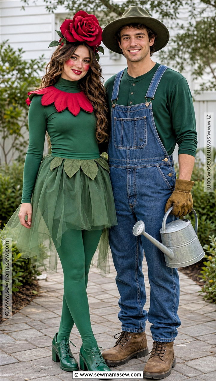 Couple Rose And Gardener Costume - 30 rose costume ideas