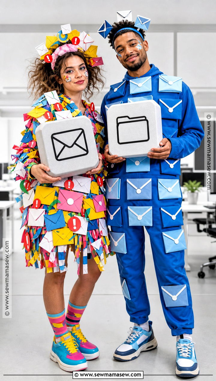 Couple Spam Email And Inbox Costume - 30 couples halloween costume funny ideas