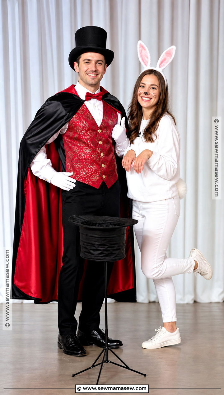 Couple Stage Magician And Rabbit Costume - 30 couples halloween costume funny ideas
