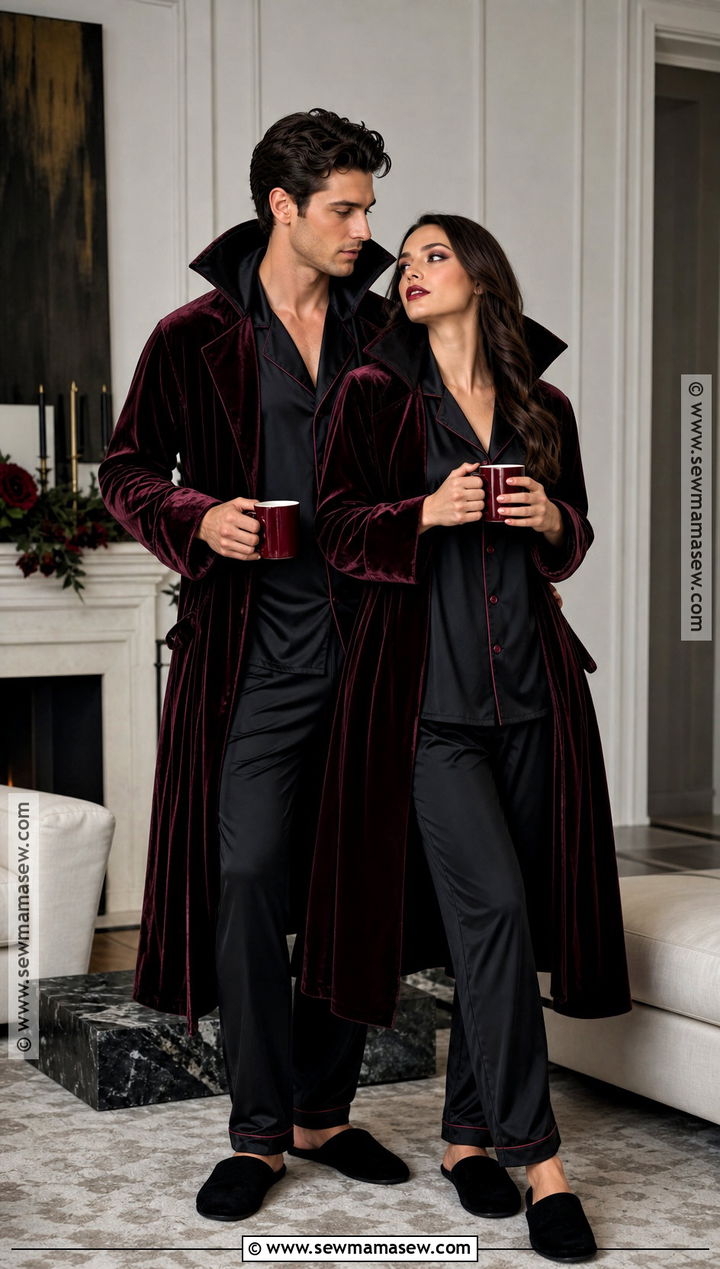 Couple Vampire Halloween PJs - 30 matching halloween pjs ideas