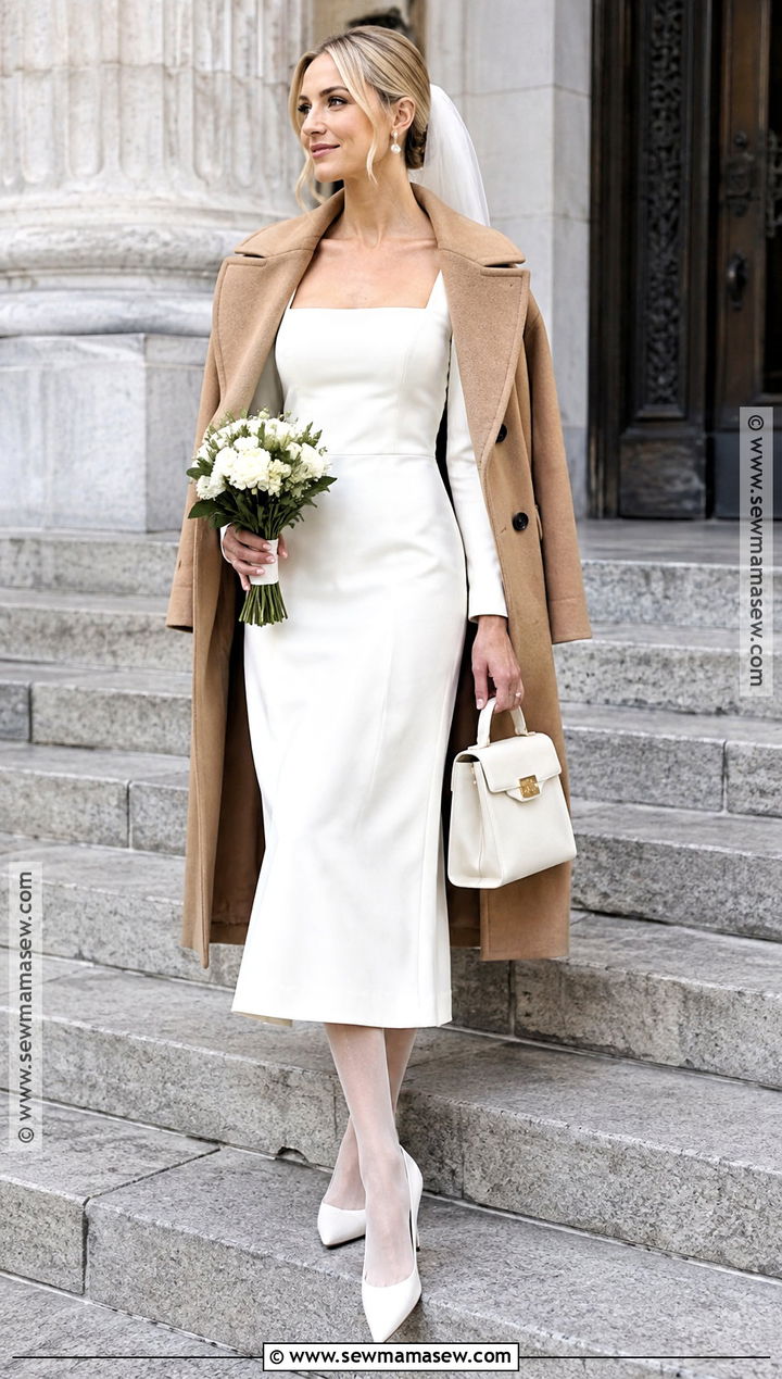 Courthouse Midi November Wedding Dress - 25 november wedding dress ideas