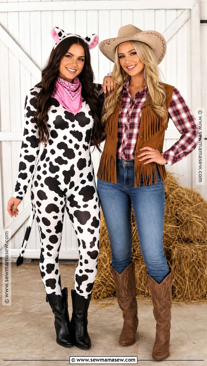 Cow And Cowgirl Duo Costume - 35 duo halloween costumes cute