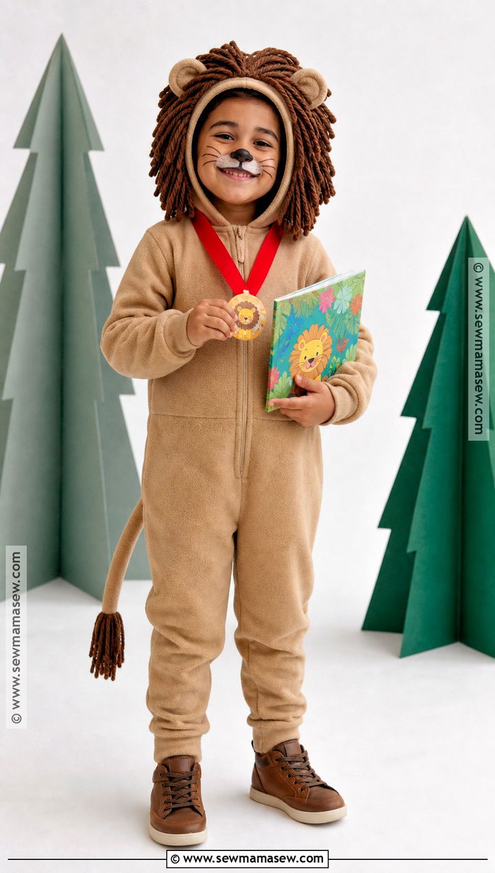 Cowardly Lion Costume With Brown Mane - 45 world book day costumes