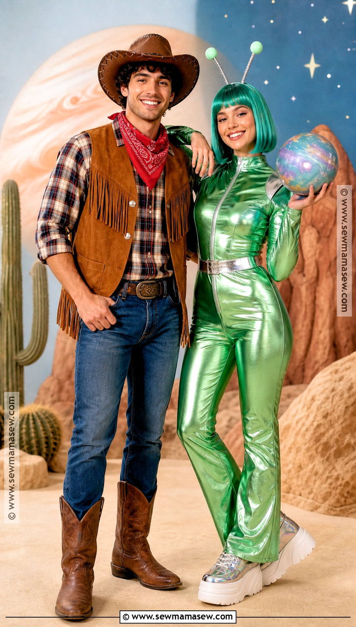 Cowboy And Alien Friend Costume - 30 friend costume ideas two