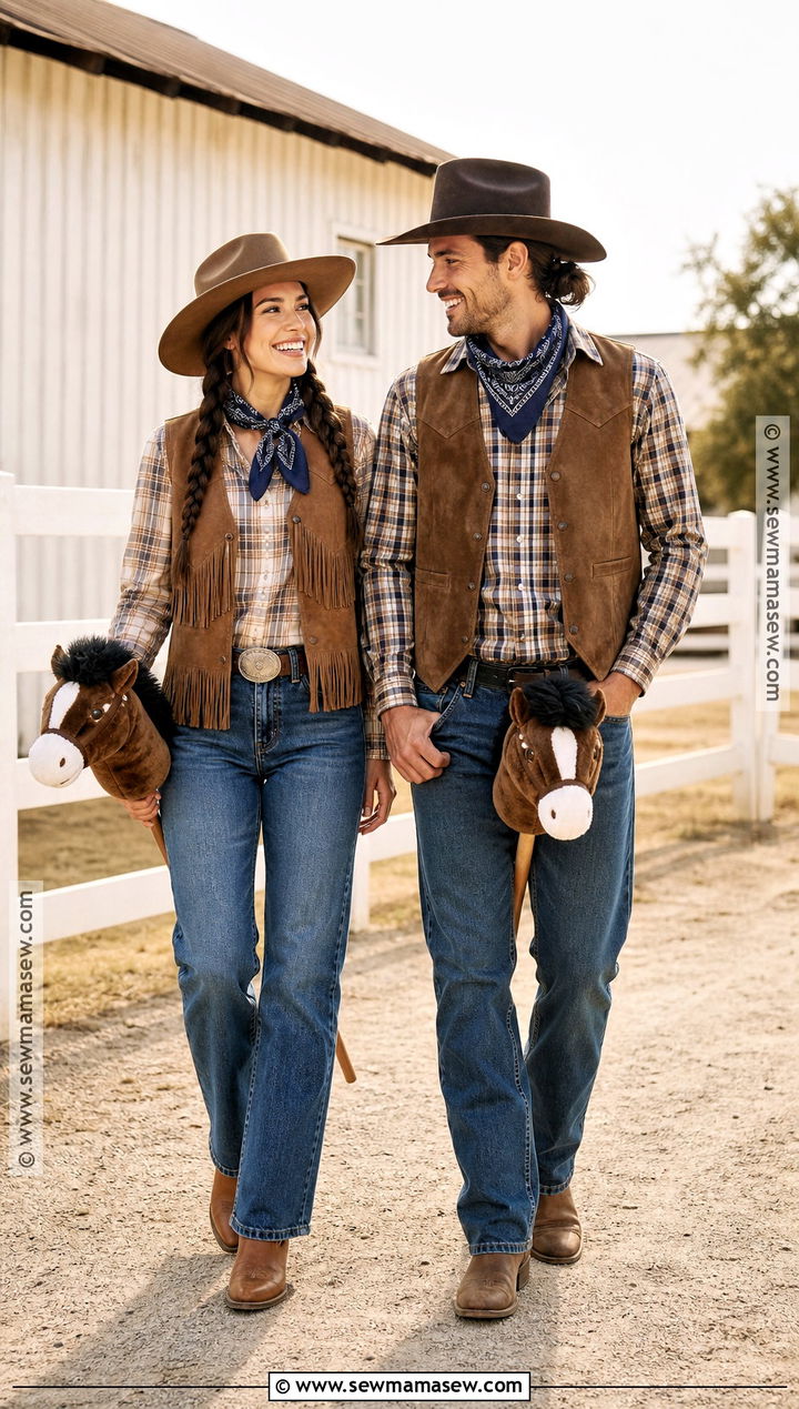 Cowboy And Cowgirl Costume - 40 halloween costumes for 2