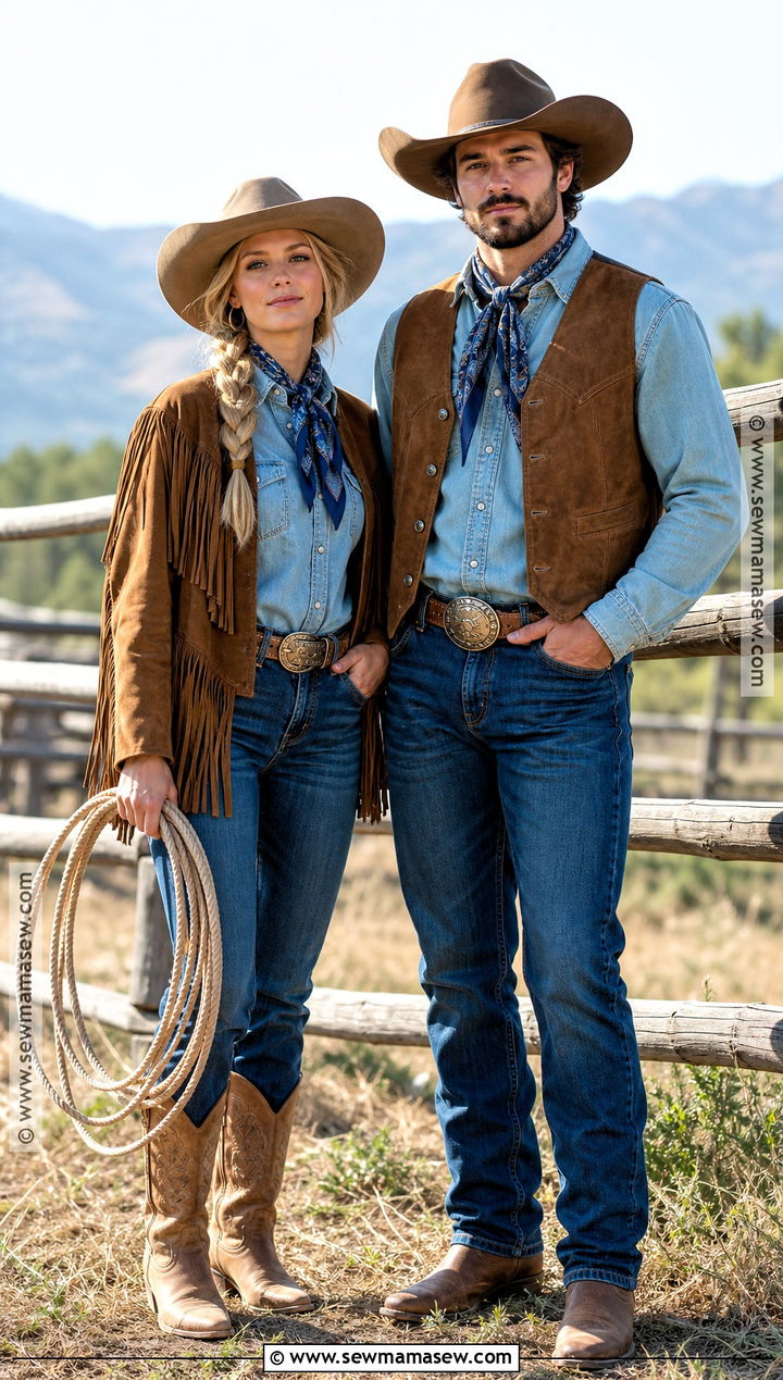 Cowboy And Cowgirl Couple Costume - 50 couple costumes for halloween