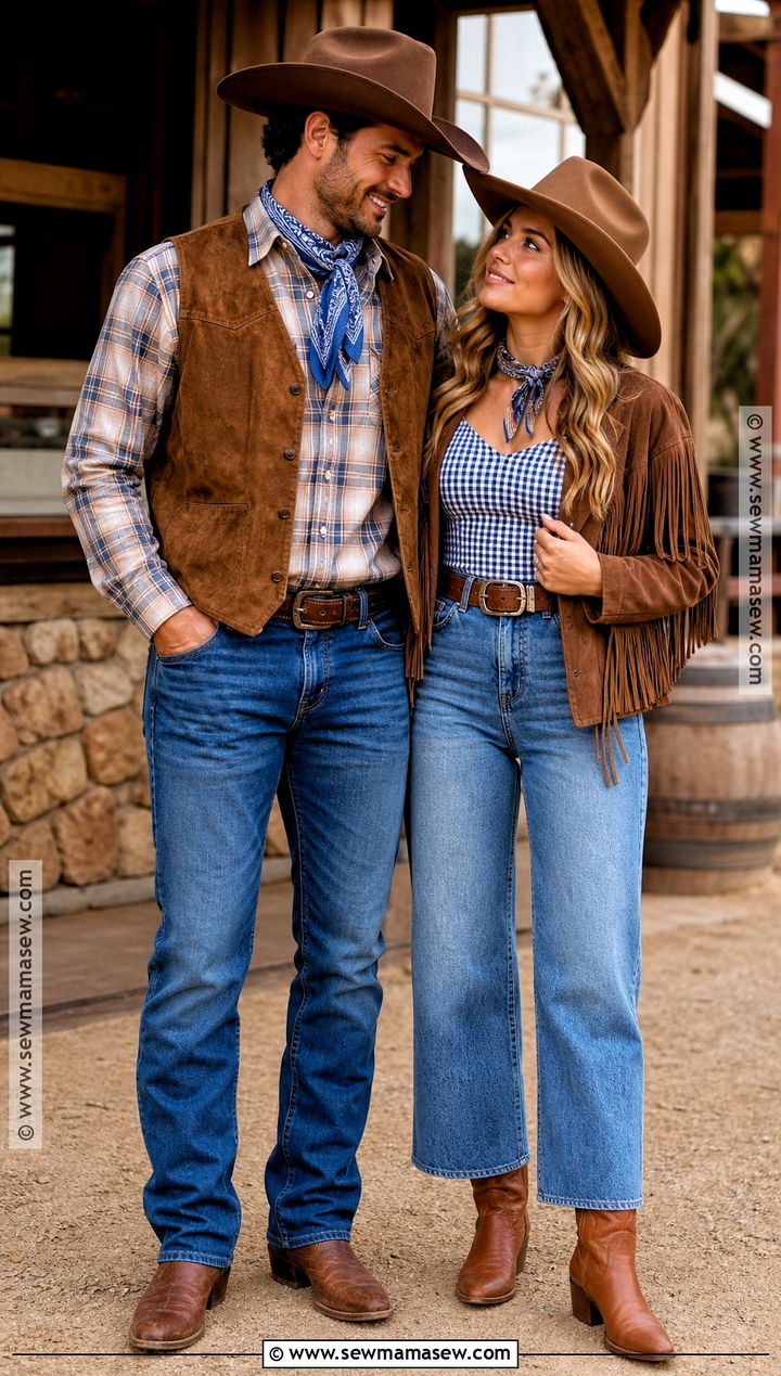 Cowboy And Cowgirl Couple Costume - 35 cute couple costumes for halloween