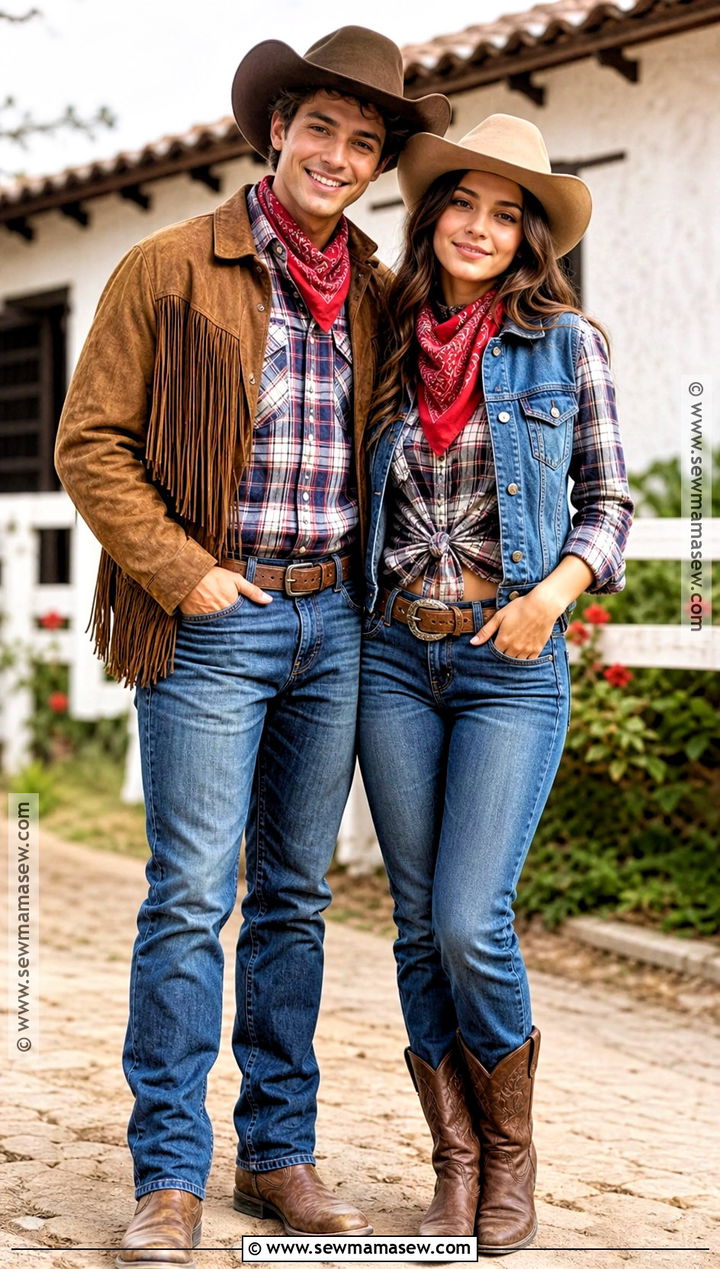 Cowboy And Cowgirl Couples Costume - 40 Simple Couples Halloween Costume Ideas