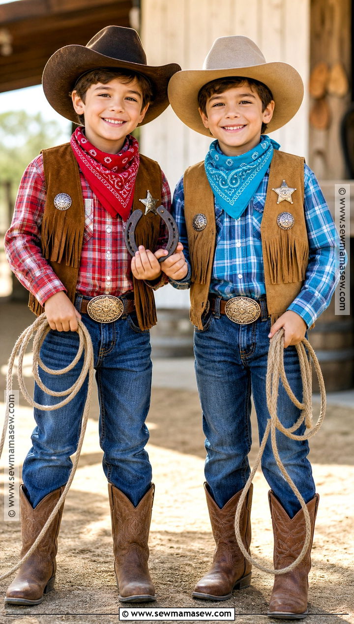 Cowboy And Cowgirl Twin Costume - 30 Twin Costume Ideas