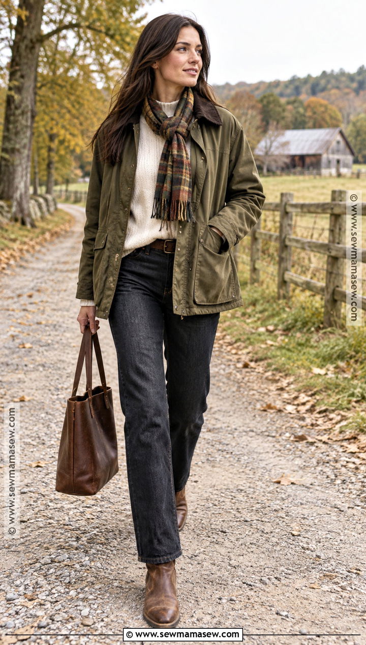 Cowboy Boots With A Barn Jacket And Dark Jeans - 25 cowboy boots fall outfit