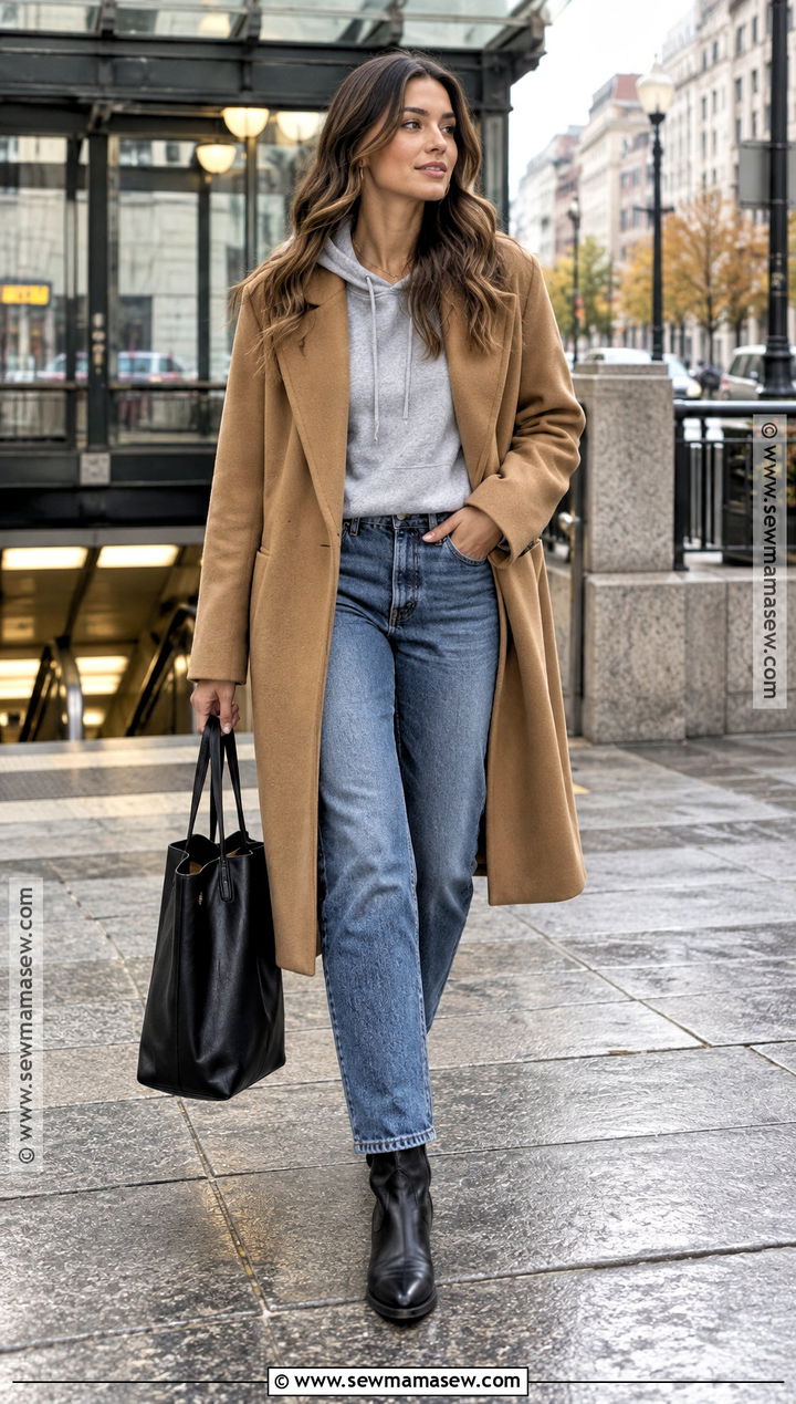 Cowboy Boots With A Hoodie And Wool Coat - 25 cowboy boots fall outfit