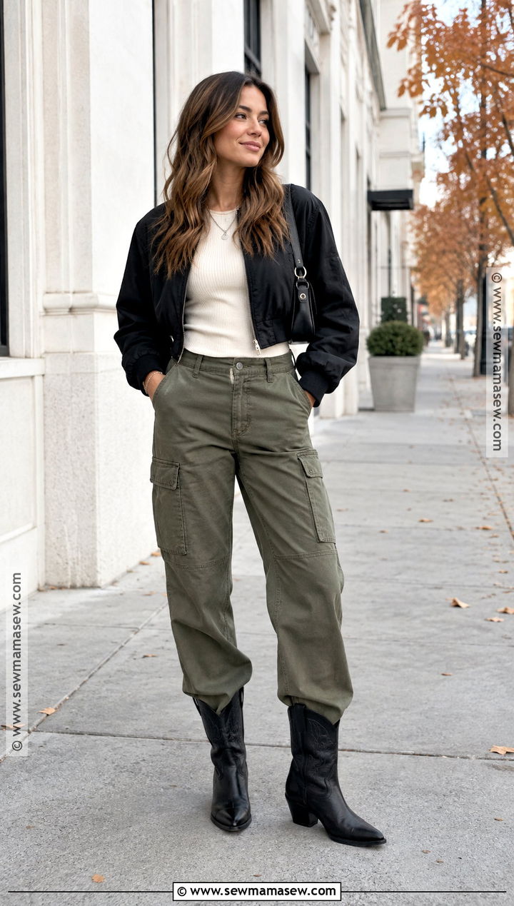 Cowboy Boots With Cargo Pants And A Fitted Top - 25 cowboy boots fall outfit